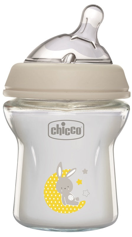 CHICCO - Biberon In Vetro Natural Feeling Flusso Lento 0M+ 150 ml