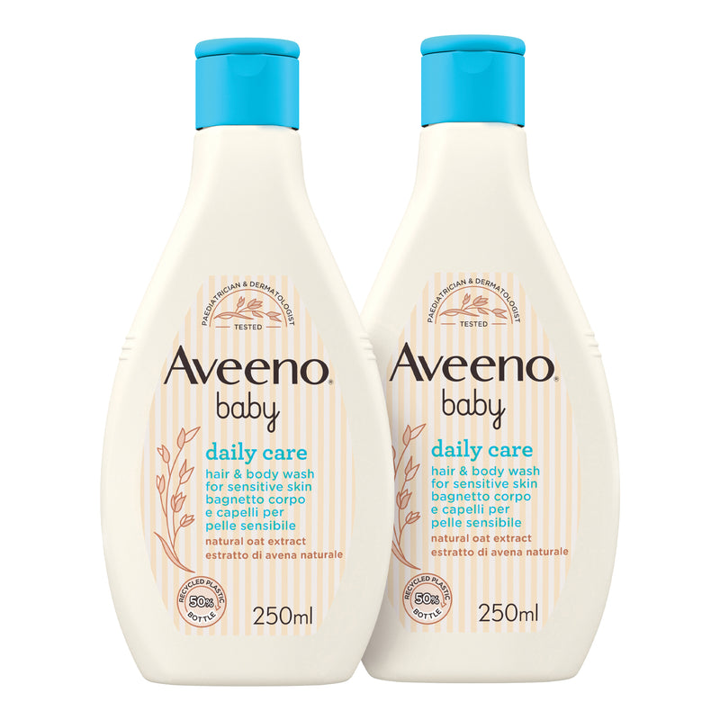 Aveeno baby bath head feet 250 ml bundle