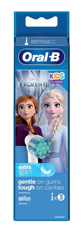 Oralb kids 3+ years frozen ii testine per spazzolino elettrico 3 pezzi