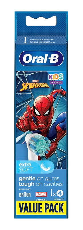 Oralb kids cabezales cepillo eléctrico spiderman 4 piezas