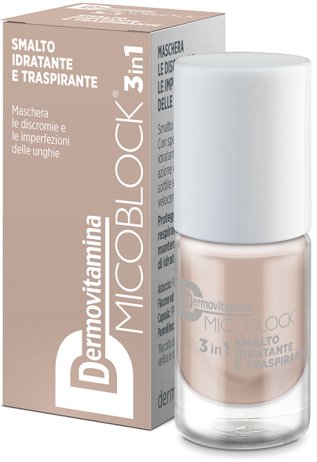 Dermovitamina micoblock 3in1 smalto idratante e traspirante beige 5 ml