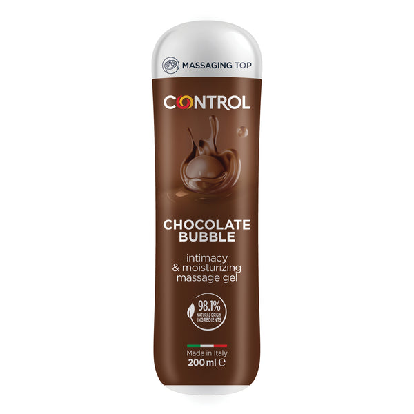 Gel de masaje control bubble chocolate 3 en 1 200 ml