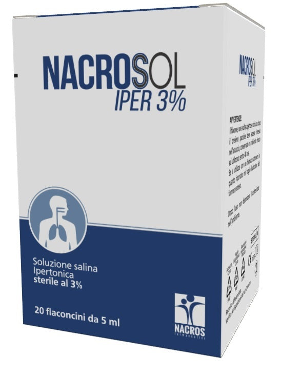 Nacrosol hiper 3% 20 viales fisiológicos 5 ml