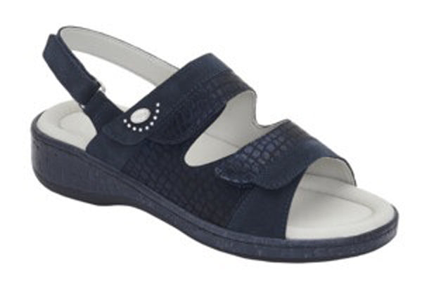 Sandalia marinella zapato sintético estampado+ante mujer azul marino tecnología Memory Cushion material piel sintética estampada + forro superior ante forro interior microfibra