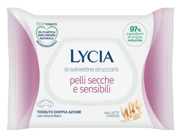 Lycia salviettine struccanti pelli secche e sensibili 20 pezzi