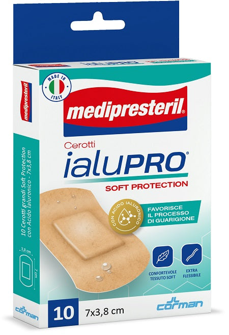 Medipresteril ialupro super parches proteccion suave 7x3,8cm 10uds