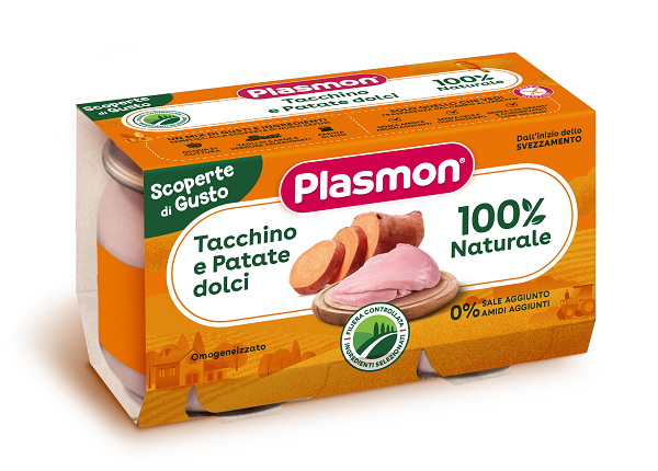 Plasmon papilla de pavo boniatos 2 piezas de 120 g