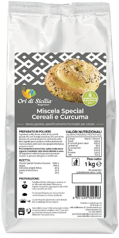 Ori di Sicilia mezcla cereales y cúrcuma 1 kg