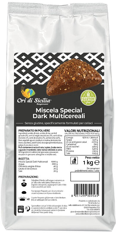 Ori di Sicilia mezcla especial multicereales oscura 1 kg