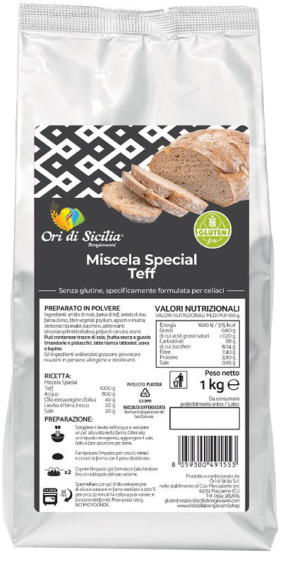 Ori di Sicilia mezcla especial de teff 1 kg