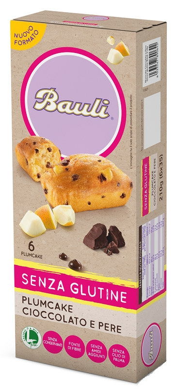 Bauli plumcake cioccolato-pere 6x35 g