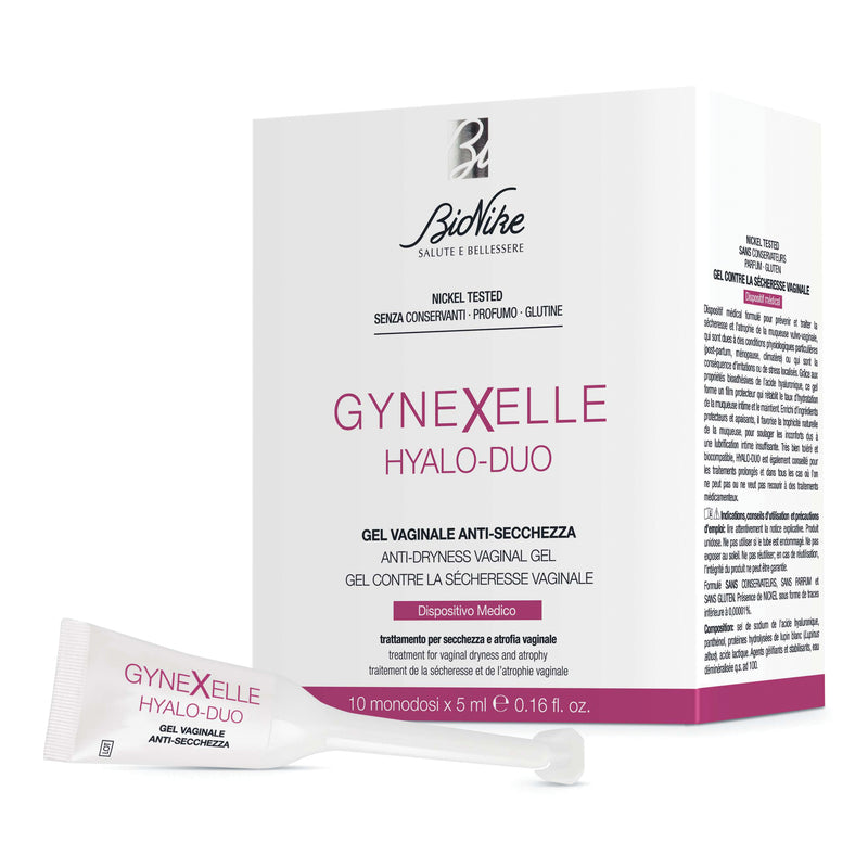 Gynexelle hyalo-duo gel vaginale anti-secchezza 10 pezzi da 15 ml