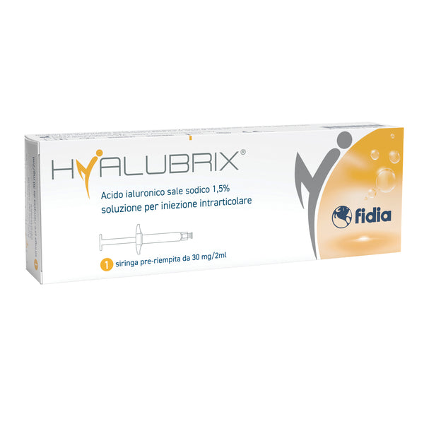 Siringa intra-articolare hyalubrix acido ialuronico 1,5% 30 mg 2 ml 3 pezzi no eto