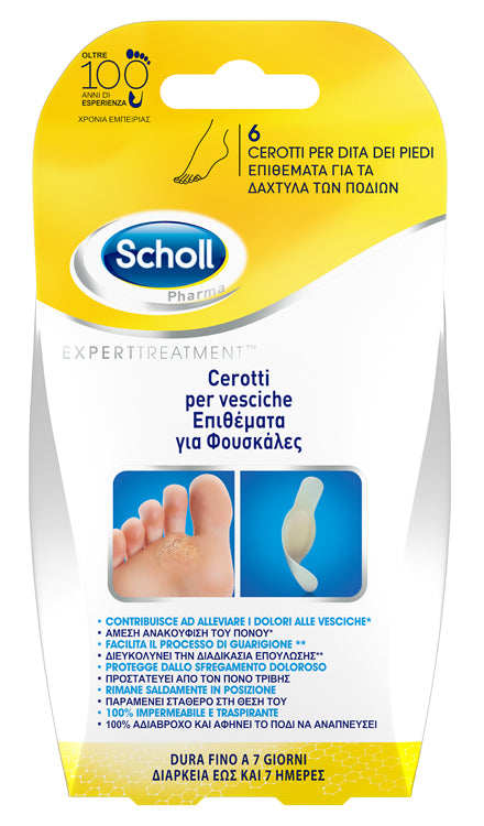 Scholl blister plaster toe 6 pieces