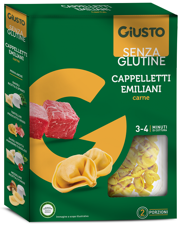 Giusto senza glutine cappelletti di carne 250 g