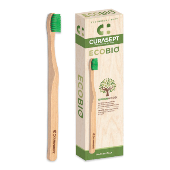 Curasept soft toothbrush wooden handle