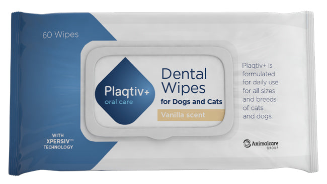 Plaqtiv+ toallitas dentales cuidado bucal 60 piezas