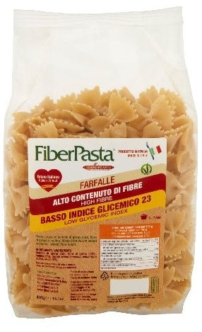 Fiberpasta farfalle bajo índice glucémico 400 g