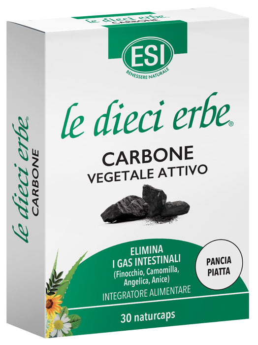 Esi las diez hierbas carbón activado 30 naturcaps