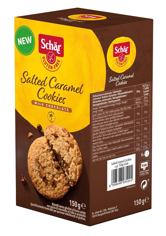 Schar salted caramel cookies with milk chocolate chips and caramel 150 g