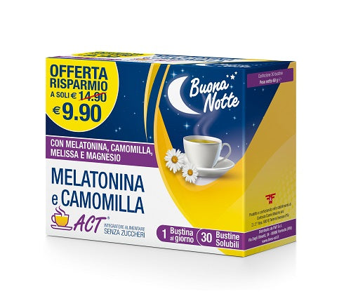 Melatonin and chamomile act 30 soluble sachets without sugars