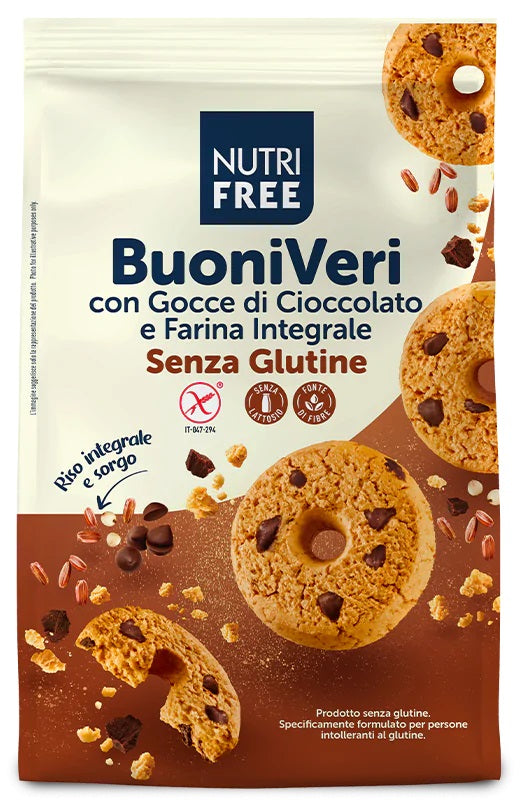 Nutrifree buoni veri con gocce di cioccolato 250 g