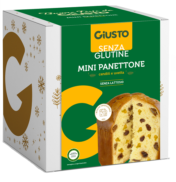 Giusto senza glutine mini panettone uvetta e canditi 100 g