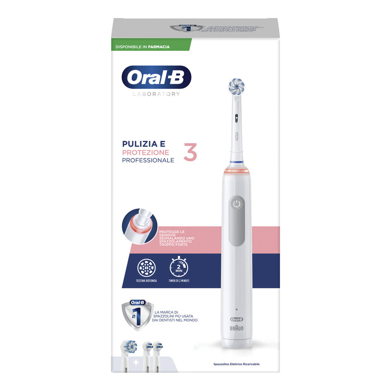 Cepillo de dientes eléctrico de laboratorio oral-b pro 3 + 2 recambios