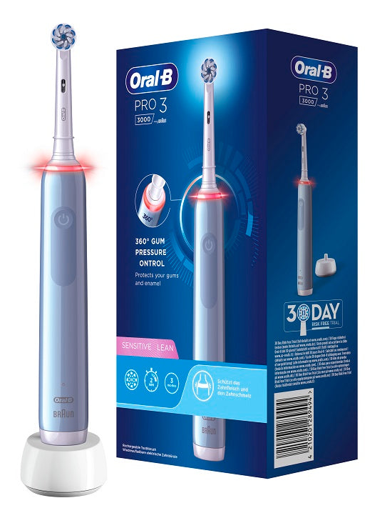 Oral-b pro 3 cepillo de dientes eléctrico blue sensitivo + 2 recambios