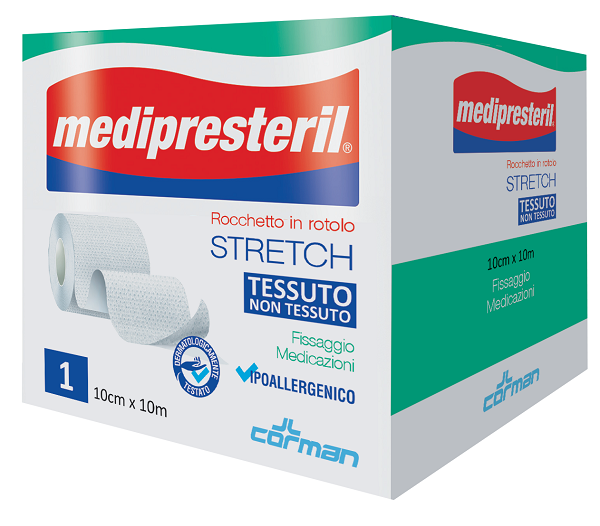 Medipresteril spool roll stretch non-woven fabric 10 cm x 1000 cm