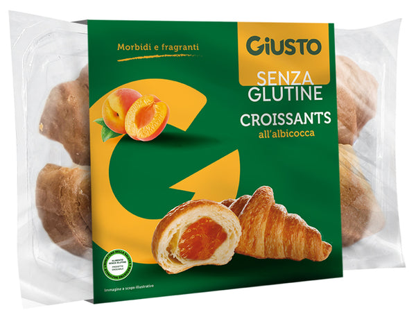 Croissant de albaricoque sin gluten Giusto 4 piezas de 80 g