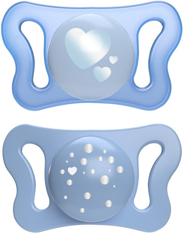 CHICCO - succhietto micro azzurro silicone 0-2m 2 pezzi