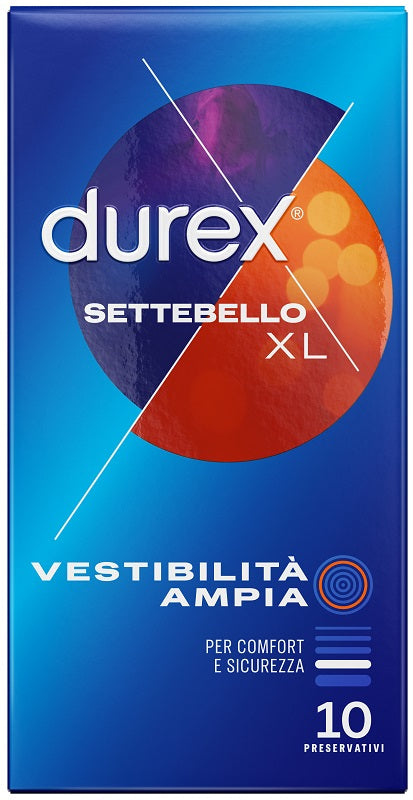 Durex preservativo settebello extragrande 10 piezas