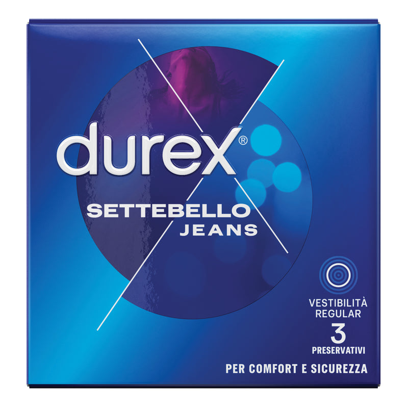 Durex preservativo settebello jeans 3 piezas