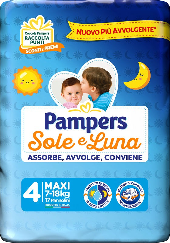 Pampers sol&amp;luna maxi 17 piezas