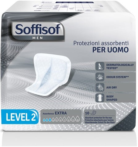 Soffisof Men Level 2 Shaped Incontinence Pad 10 Pieces