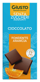 Giusto senza zucchero cioccolato fondente arancia 85 g