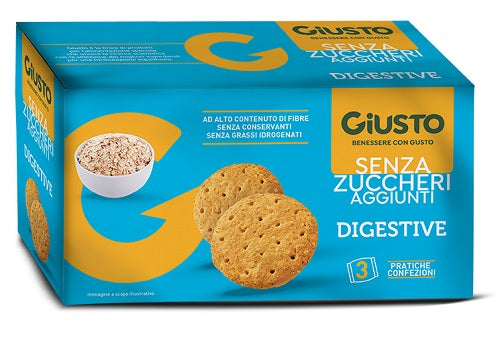 Giusto sugar free digestive biscuits 3 pieces of 75 g