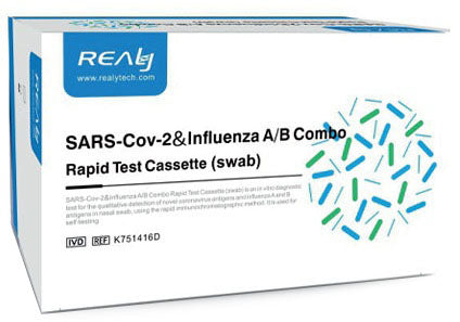 Test antigenico rapido covid-19 realy autodiagnostico determinazione qualitativa antigeni sars-cov-2/influenza a+b in tamponi nasali mediante immunocromatografia