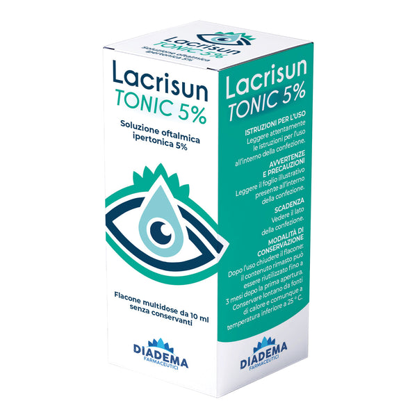 Soluzione oftalmica ipertonica lacrisun tonic 5% 10 ml