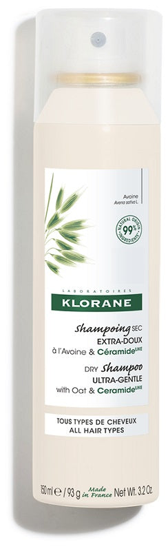 KLORANE - shampoo secco extra delicato avena&ceramide tutti i tipi di capelli spray 150 ml