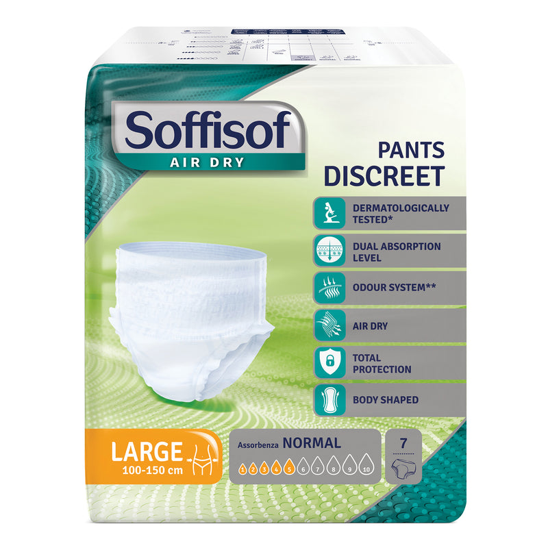 Pannolone soffisof air dry pants discreet large 7 pezzi