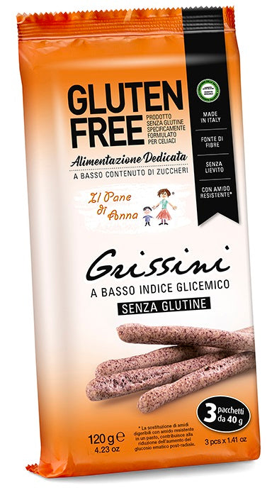 Il pane di anna grissini a basso indice glicemico 3 pacchetti da 40 g