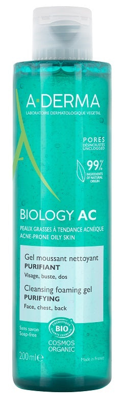 Aderma biology ac gel detergente schiumogeno purificante 200 ml