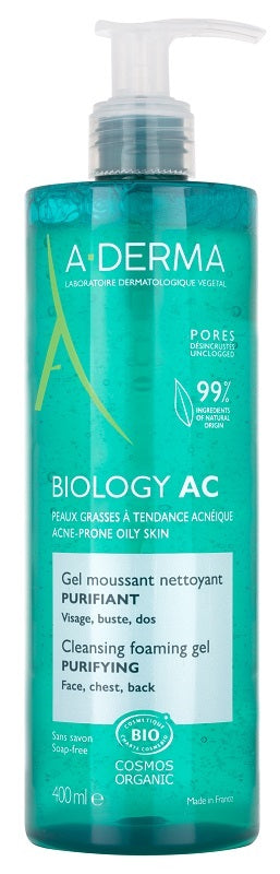 Aderma biology ac gel detergente schiumogeno purificante 400 ml