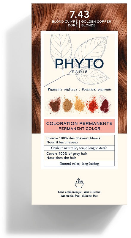 PHYTO - PhytoColor colorazione permanente kit 7,43 biondo ramato dorato