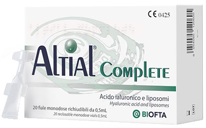 Soluzione oftalmica lubrificante altial complete 4 strip da 5 flaconi da 0,5 ml