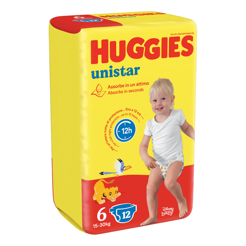 Huggies unistar base 6 diaper 6 packs of 12 pieces