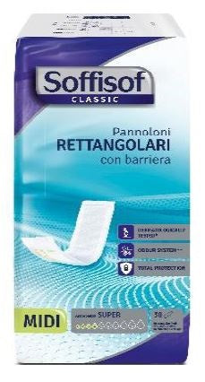 Pannolone rettangolare soffisof classic con barriera 30 pezzi