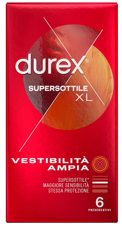 Durex super thin condom xl 6 pieces